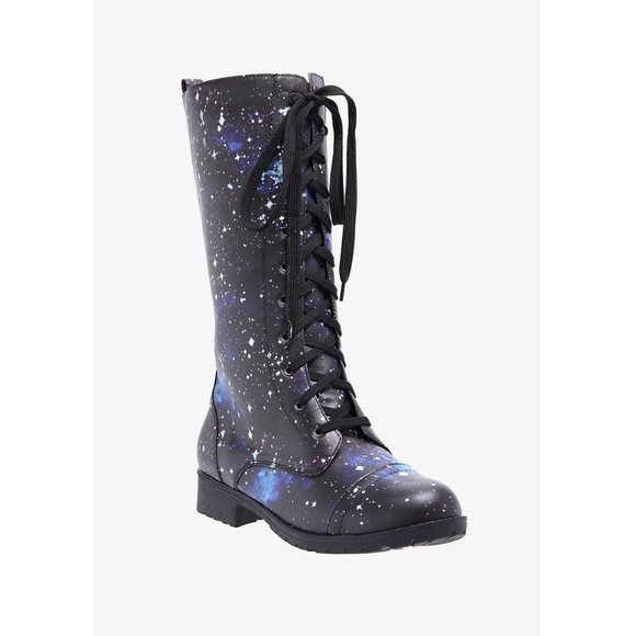 Galaxy Tall Combat Boots 🌌 Women's Size 6 - Picture 2 of 12